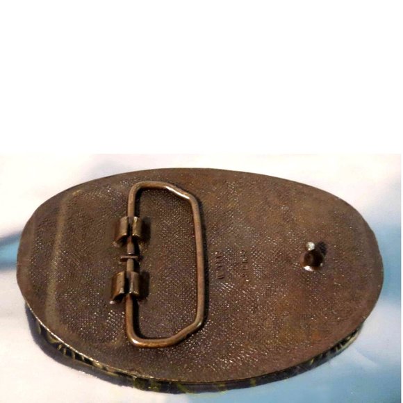 Vintage Brass Belt Buckle, SS, Stampede Sales, Innovative Cattle Equipment - Picture 2 of 2